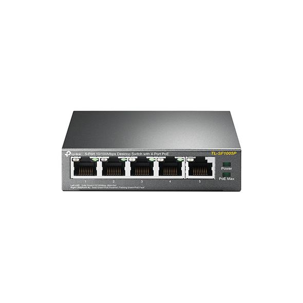 Комутатор TP-LINK TL-SF1005P 5xFE (4xPoE), 56Вт, Некерований
