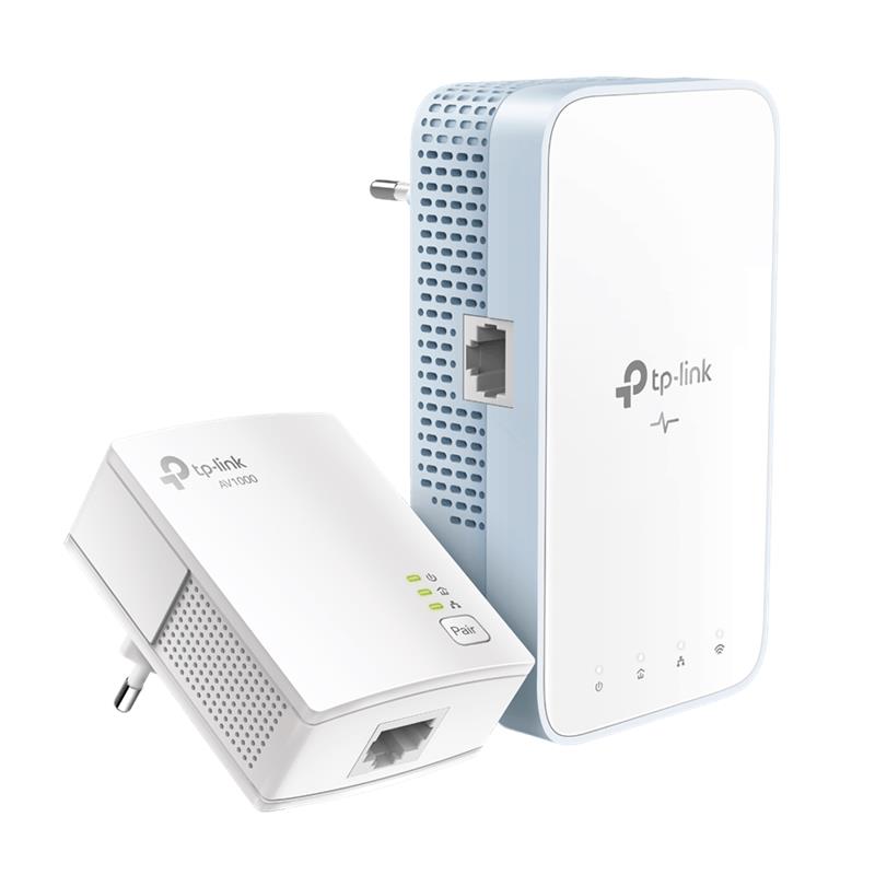 Комплект Адаптерiв Powerline TP-LINK TL-WPA7517KIT (TL-WPA7517 + TL-PA7017) AC1200, AV1000, 1xGE MESH