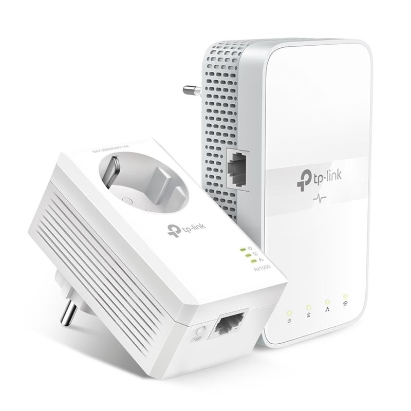Комплект Адаптерiв Powerline TP-LINK TL-WPA7617KIT AV1000, 1xGE, AC1200, (TL-WPA7617 1шт, TL-PA7017P 1шт), MESH