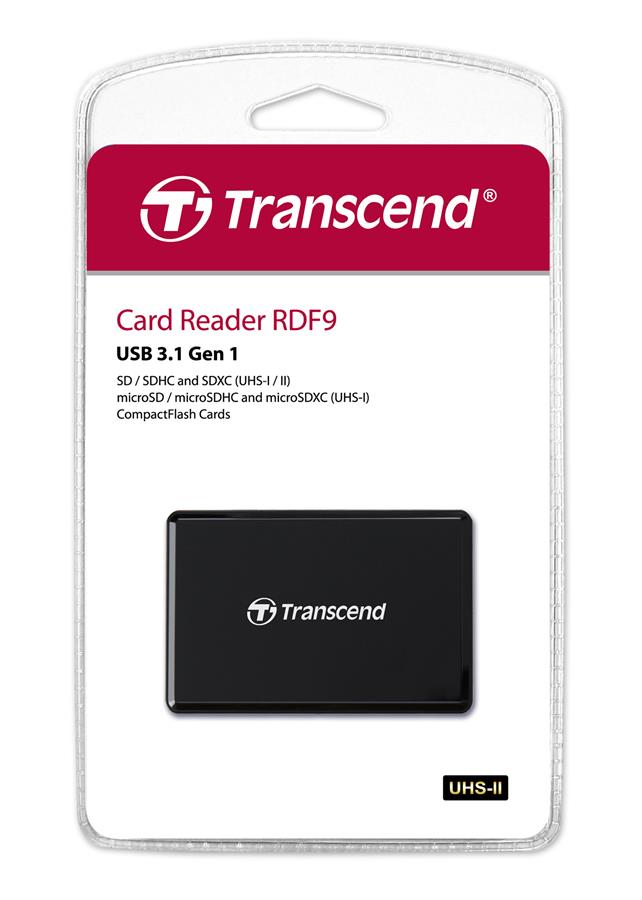 Кардрідер Transcend USB 3.1 Type-A > microSD/SD/CF UHS-II Чорний