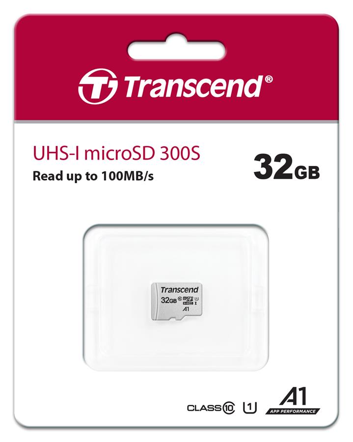 Карта пам'яті Transcend microSD 32GB C10 UHS-I R100/W20MB/s