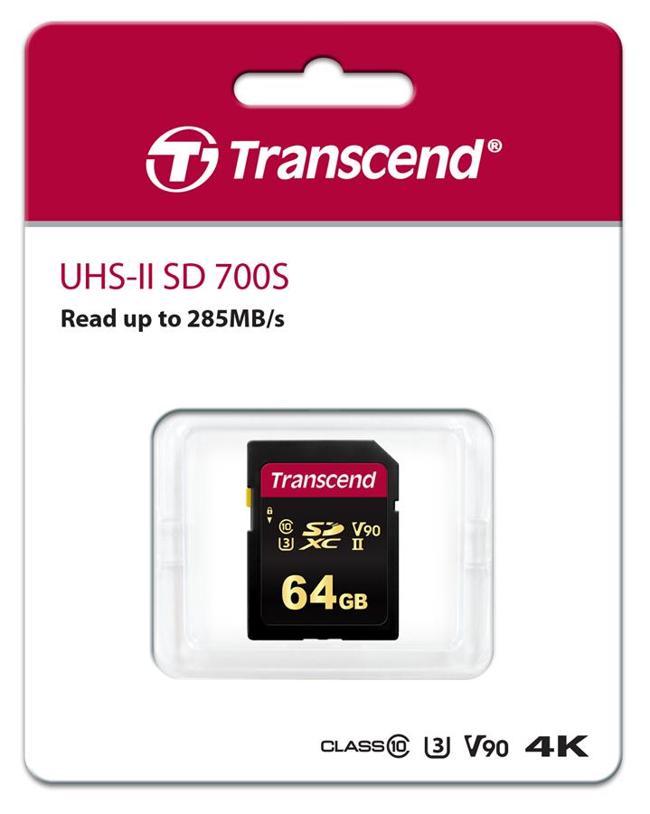 Карта пам'яті Transcend SD 64GB C10 UHS-II U3 R285/W220MB/s 4K