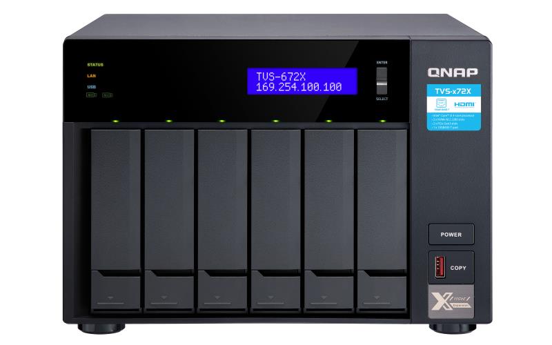 Сетевое хранилище QNAP TVS-672X-I3-8G (10GbE)