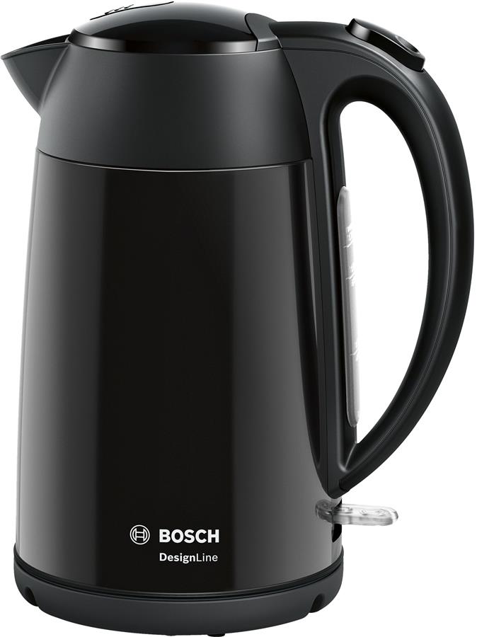 Електрочайник Bosch 1.7л, метал, чорний