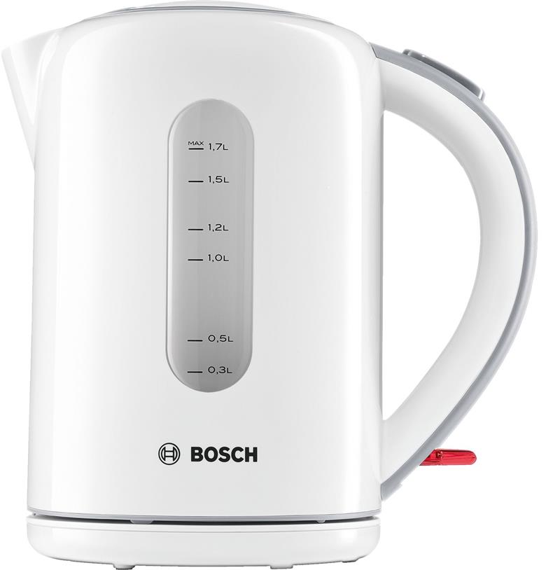 Електрочайник Bosch 1.7л, пластик, сіро-білий