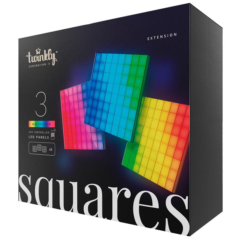 Панель Smart LED Twinkly Squares 3 Extension RGB IP20 16x16см розширення до TWQ064STW-07-BEU