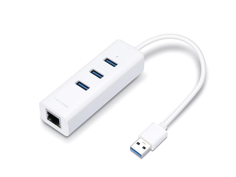 Мережевий адаптер TP-LINK UE330 1xGE, 3xUSB3.0, USB3.0