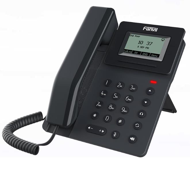 Телефон IP Fanvil V50P 2xFE LAN, 2 SIP line, SW Linux, PoE, 2.3" точково-матричний дисплей, чорний