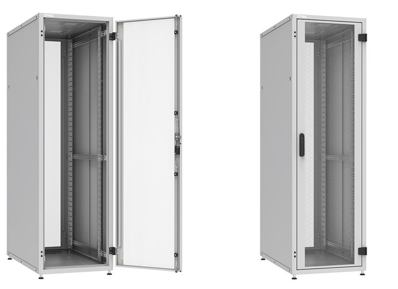 Шафа ZPAS 19", 18U, SZB IT, одностулкові передні та задні перфоровані двері, 600x1000 мм, максимально 1000кг, чорна