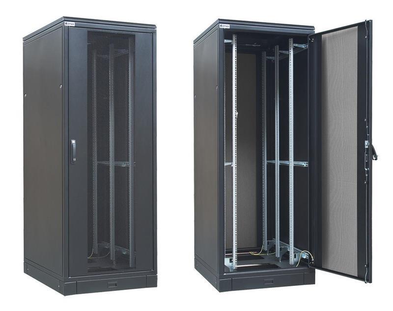 Шафа ZPAS 19", 42U, SZB IT, одностулкові передні та задні перфоровані двері, 600x1000 мм, максимально 1500кг, чорна