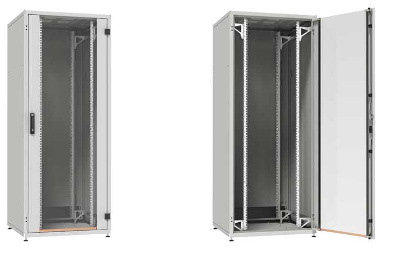 Шафа ZPAS 19", 42U, SZB IT, одностулкові передні та задні перфоровані двері, 600x600 мм, максимально 1500кг, сіра
