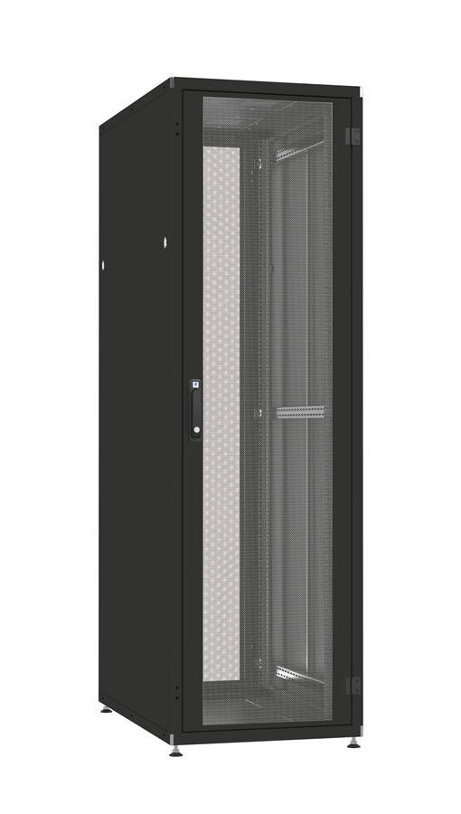 Шафа ZPAS 19", 42U, SZB IT, одностулкові передні та задні перфоровані двері, 600x600 мм, максимально 1500кг, сіра
