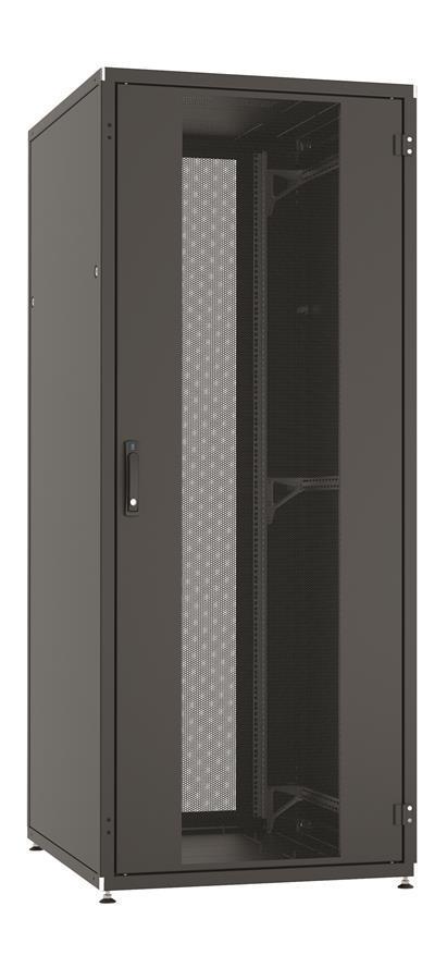 Шафа ZPAS 19", 42U, SZB IT, одностулкові передні та задні перфоровані двері, 800x1000 мм, максимально 1500кг, чорна