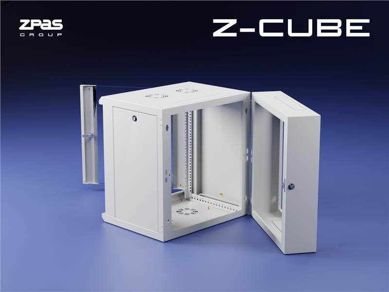Шафа ZPAS 19", 15U, Z-CUBE, з змінними бічними стінками, 600х600 мм, максимально 100кг, сіра