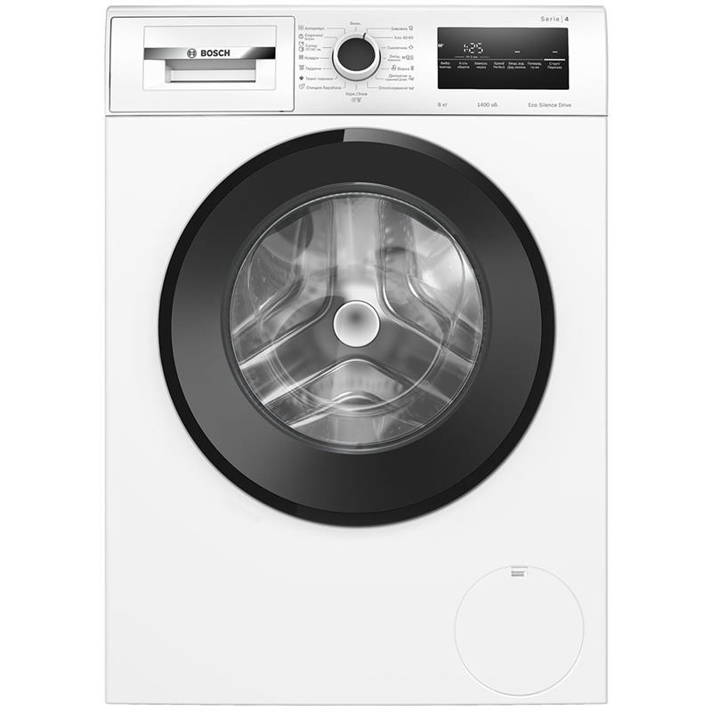 Пральна машина Bosch фронтальна, 8кг, 1400, A, 59см, дисплей, білий