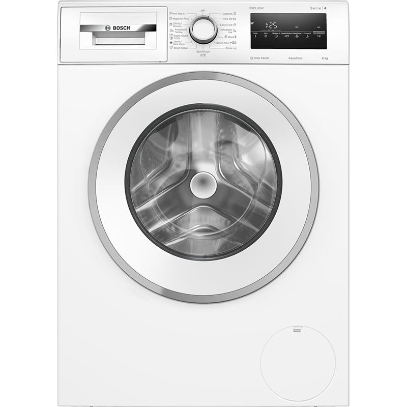 Пральна машина Bosch фронтальна, 8кг, 1400, A, 59см, дисплей, білий