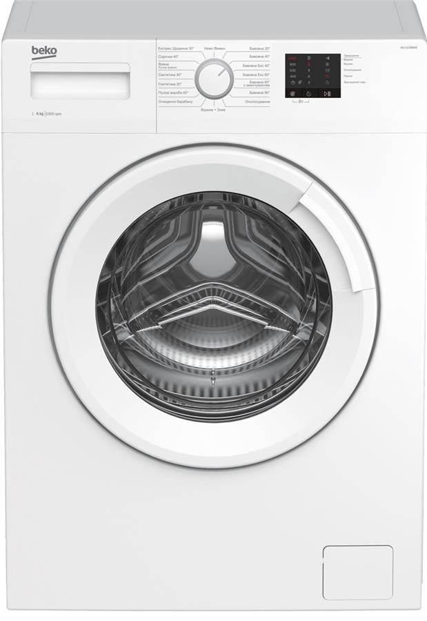 Стир. машины с фронт. загр. BEKO WCC6511BWW, 6кг, 1000, A+++, 49см, Белый