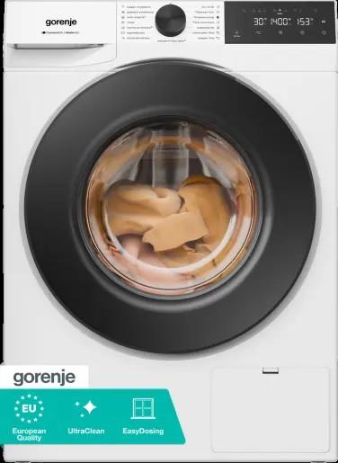 Пральна машина Gorenje фронтальна, 8кг, 1400, A++, 46см, дисплей, пара, Wi-Fi, білий