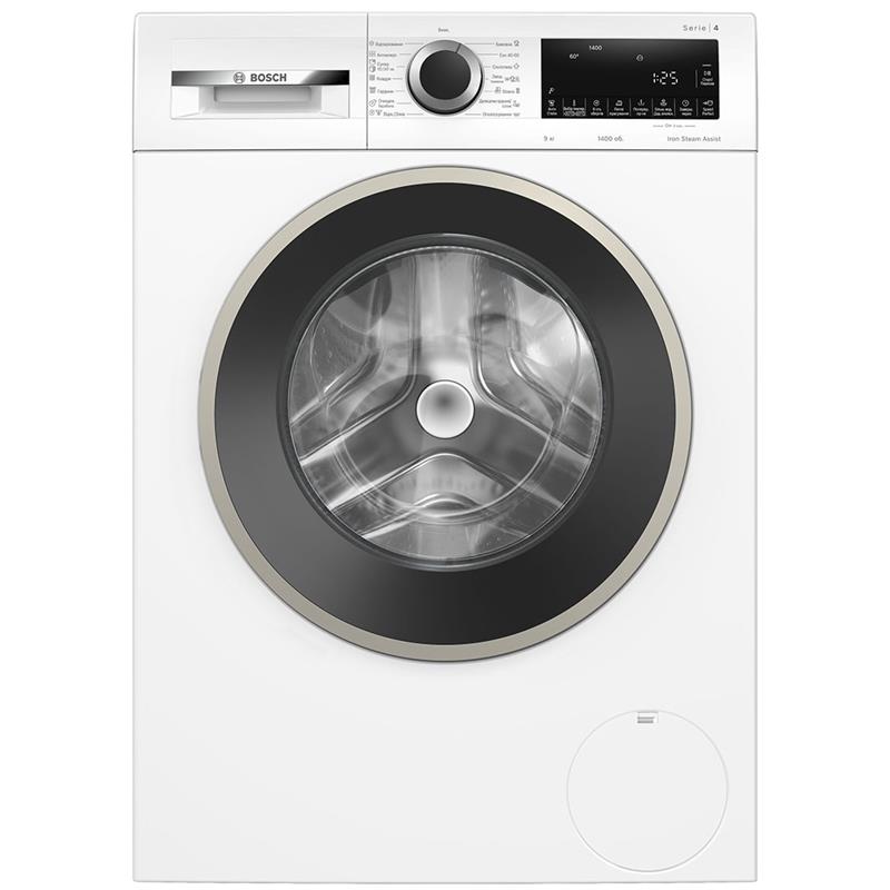 Пральна машина Bosch фронтальна, 9кг, 1400, A, 59см, дисплей, білий