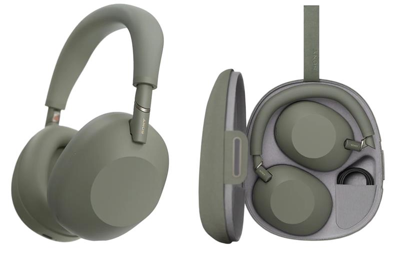 Навушники Over-ear Sony WH-1000XM6 BT 5.3, ANC, Hi-Res, AAC, LDAC, LC3, Wireless, Mic, Зелений