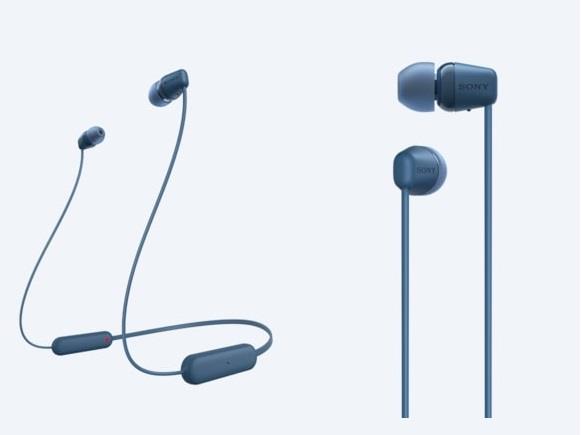 Навушники In-ear Sony WI-C100 BT 5.0, IPX4, SBC, AAC, Wireless, Mic, Синій