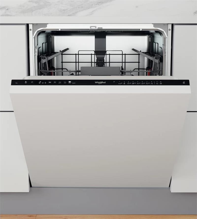 Посудомийна машина Whirlpool вбудована, 14компл., D, 60см, дисплей, інвертор, білий