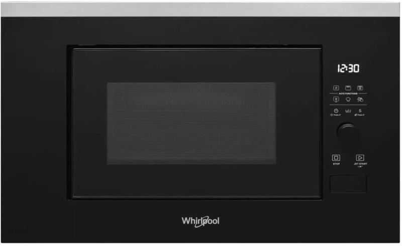 Мікрохвильова піч Whirlpool вбудована, 20л, електронне упр., 800Вт, дисплей, чорний
