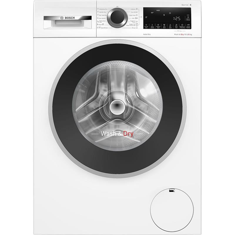Прально-сушильна машина Bosch фронтальна, 10.5(6)кг, 1400, A, 60см, дисплей, інвертор,білий