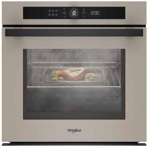 Духова шафа Whirlpool електрична, 73л, A+, дисплей, конвекція, телескопічні напрямні, бежевий