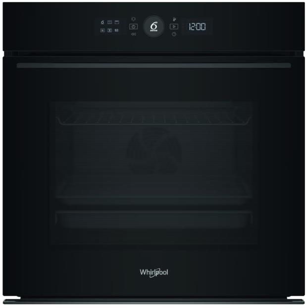 Духова шафа Whirlpool електрична, 73л, A+, дисплей, конвекція, телескопічні напрямні, чорний