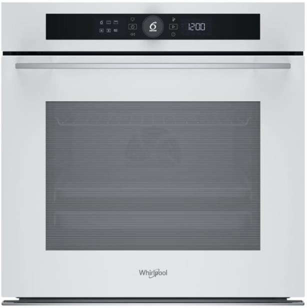 Духова шафа Whirlpool електрична, 73л, A+, дисплей, конвекція, піроліз, телескопічні напрямні, білий