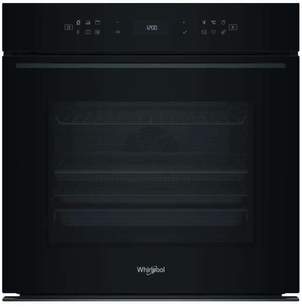 Духова шафа Whirlpool електрична, 73л, A+, дисплей, конвекція, піроліз, телескопічні напрямні, чорний