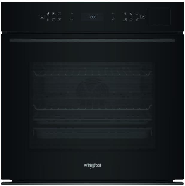 Духова шафа Whirlpool електрична, 73л, A+, дисплей, конвекція, піроліз, телескопічні напрямні, чорний
