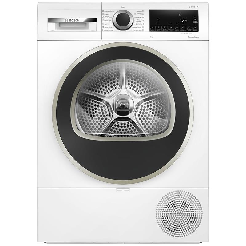 Сушильна машина Bosch тепловий насос, 9кг, A++, 61см, дисплей, білий