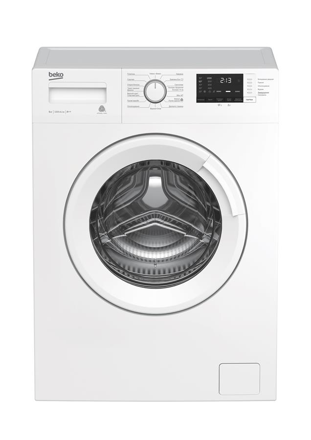 Стир. машина с фронт. загр. BEKO WRS5512BWW, 5кг, 1000, A++, 36.5см, Дисплей, Белый