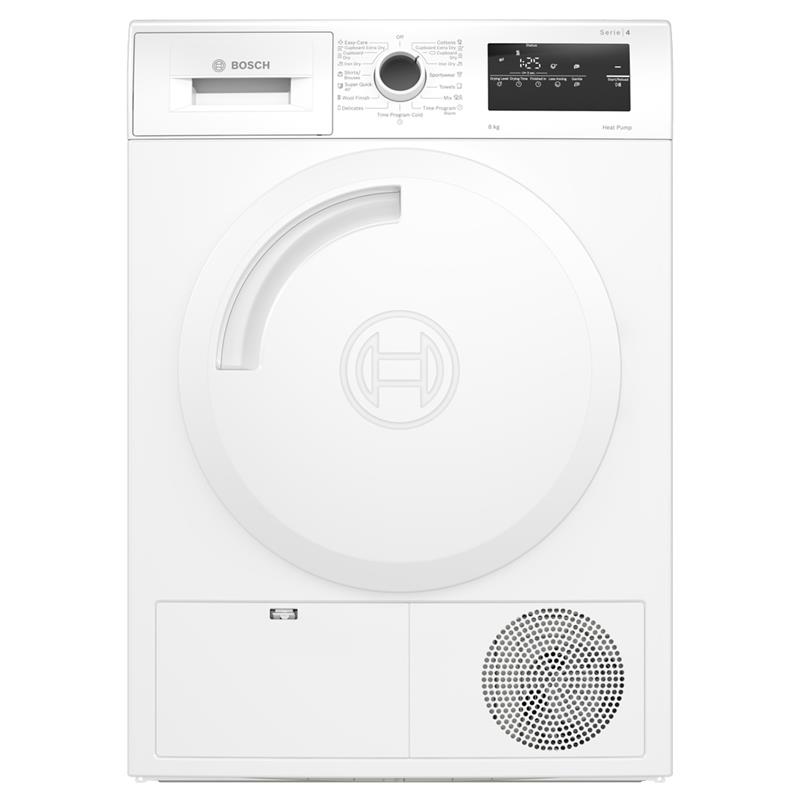 Сушильна машина Bosch тепловий насос, 8кг, A++, 60см, дисплей, білий