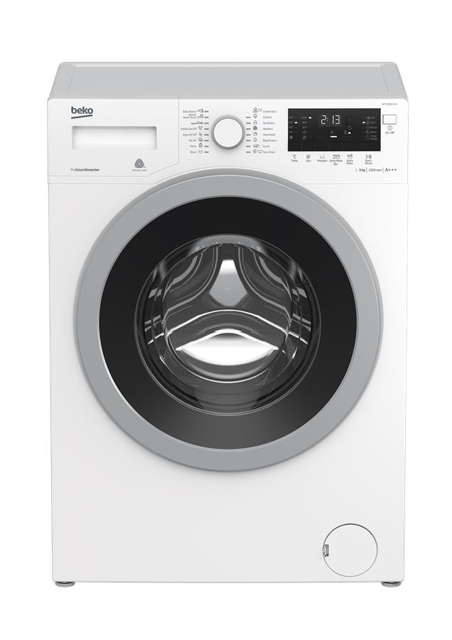 Стир. машина с фронт. загр. BEKO WTV9633XS0, 9кг, 1200, A+++, 60см, Дисплей, Белый