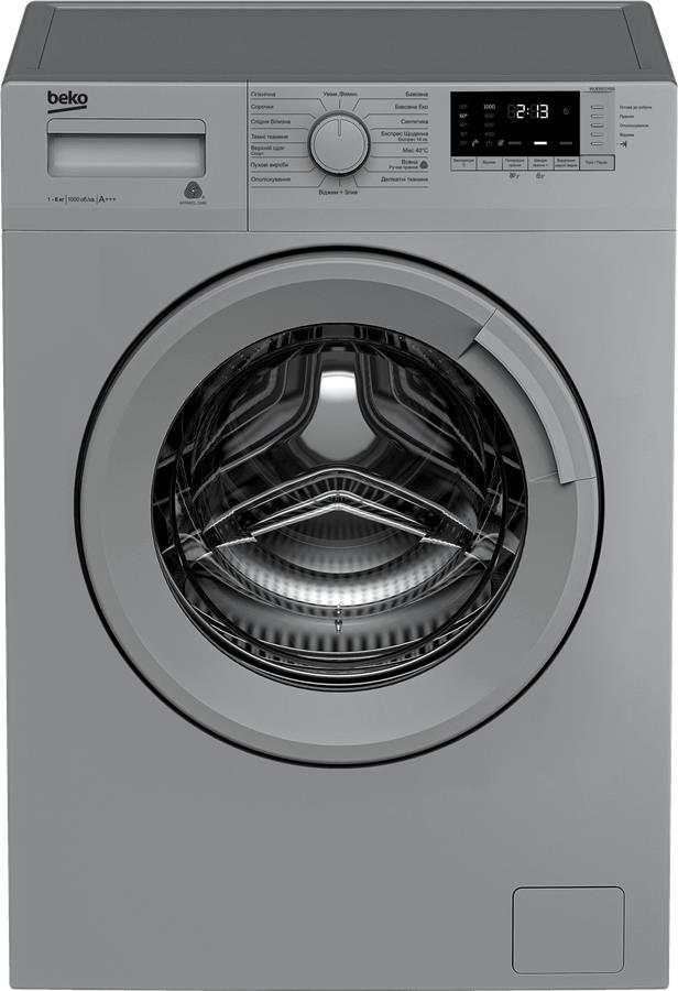 Стир. машина с фронт. загр. BEKO WUE6512XSS, 6кг, 1000, A+++, 42см, Дисплей, Серый