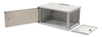 Шкаф ZPAS 19" 6U 600x500, съемные бок.стенки, стекл.дверь, 15kg max, серый