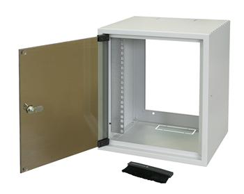 Шкаф ZPAS 10" 7U, глубина 260мм. стекл.дверь, серый