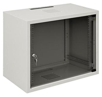 Шкаф ZPAS 19" 12U 600x600, стекл.дверь, 25kg max, серый