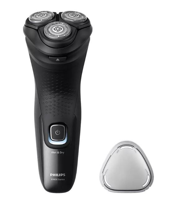 Бритва електр. Philips роторна Series 3000X, бритв.головок-3, Li-Ion, сух.+волог., тример, чорний