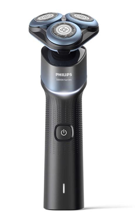 Бритва електр. Philips роторна Series 5000X, 4.5Вт, бритв.головок-3, Li-Ion, сух.+волог., чорно-синій
