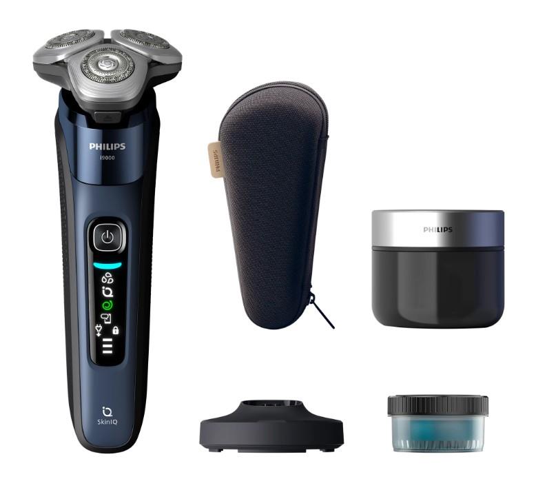 Бритва електр. Philips Series i9000 Prestige SkinIQ, бритв.головок-3, Li-Ion, сух.+волог., індикатор заряду, твердий чохол, синій