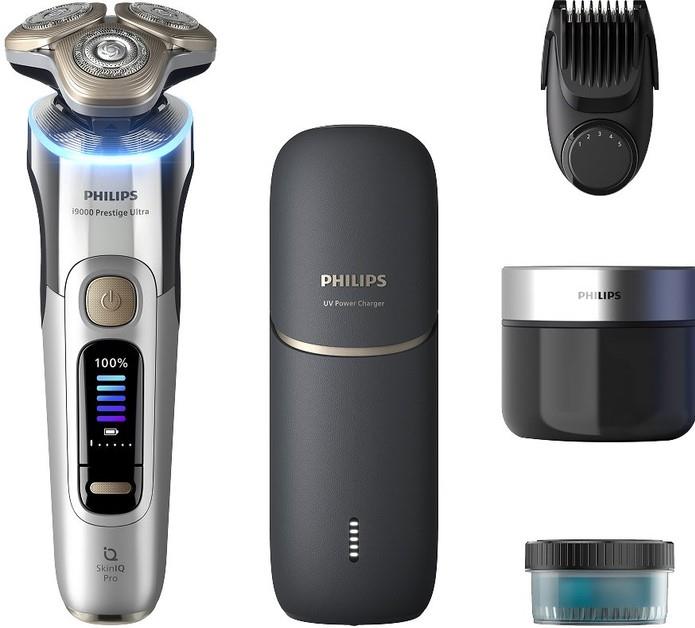 Бритва електр. Philips Series i9000 Prestige Ultra, бритв.головок-3, Li-Ion, сух.+волог., індикатор заряду, твердий чохол, хром