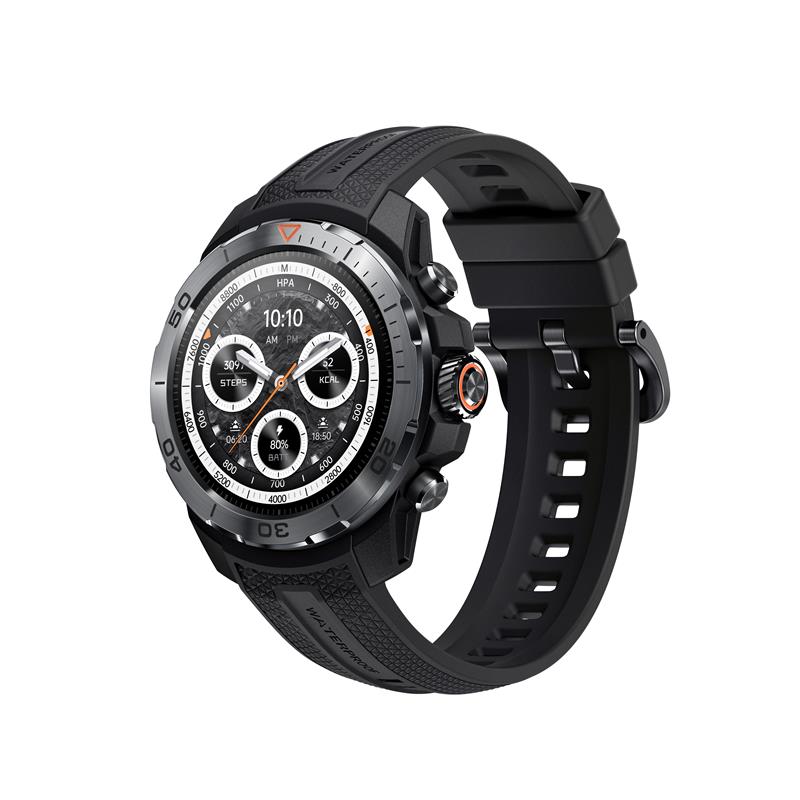 Смарт-годинник Mibro GS Explorer 48мм, 1.32", 466x466, AMOLED, BT 5.3, Dual-band GPS, 10 ATM, чорний обсидіан