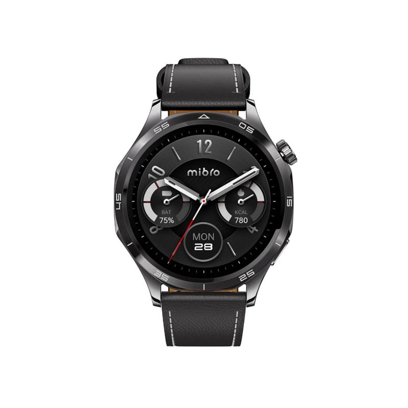 Смарт-годинник Mibro GT 46мм, 1.43", 466x466, AMOLED, BT 5.3, GPS, 5 ATM, темний метал