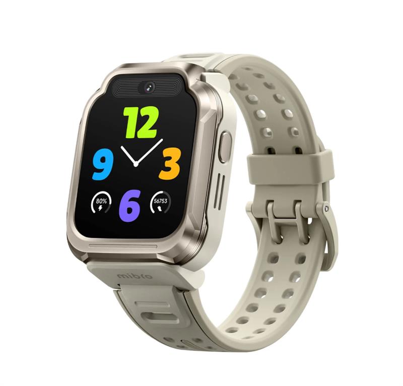 Дитячий годинник-телефон Mibro S1, 1.68", 360x390, GPS, 8MP+5MP, 900мА·год, 2АТM, пісочно-золотий