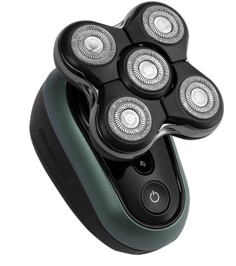 Бритва електр. для голови Remington роторна Ultimate Series RX7, бритв.головок-5, Li-Ion, сух.+волог., тример, чорно-зелений