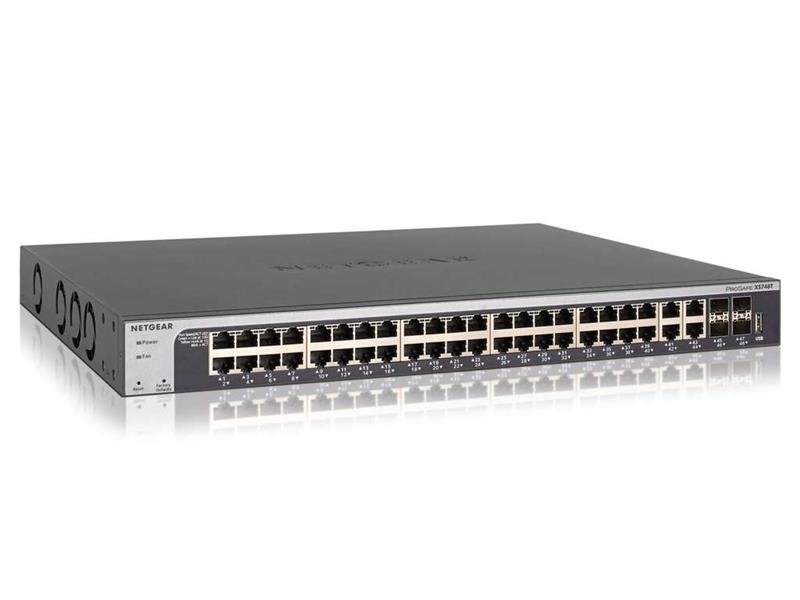 Комутатор NETGEAR XS748T 48x1G/10G, 4xSFP+, керований L2